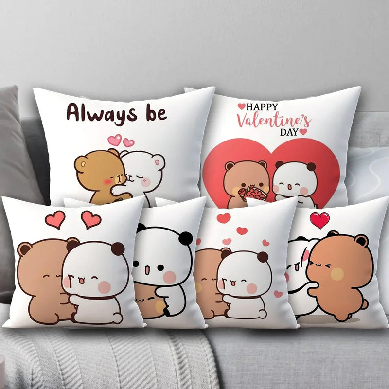 Axyaa 45x45 Cushion Cover, Cute Square Pillowcase, Birthday Wedding Gift