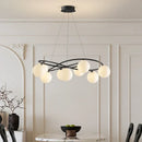 Axyaa Modern Gold Black Glass Chandeliers for Home Restaurant Villas