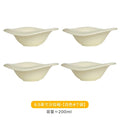 Axyaa Wave Shaped Salad Bowl Saucer, Cream Color, Dishwasher Safe