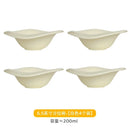 Axyaa Wave Salad Bowl Saucer - Creamy Color, Ins Style, Dishwasher Safe, Dessert Snack