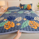 Axyaa Velvet Mattress Topper Blue Mattress - Quilted Thickened Skin-friendly Bed Linen