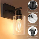 Axyaa Retro Iron Glass Wall Lamp for Bedroom, Corridor, Mirror LED Front Torch