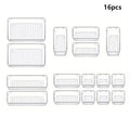 Axyaa Transparent Drawer Storage Box: Kitchen Tableware Cosmetics Organizer