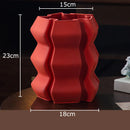 Axyaa Ceramic Vase Plant Pot Floral Vases Room Decor Aesthetic Ornaments