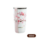 Axyaa Cherry Blossom Stainless Steel Thermos Mug Double Wall Heat Resistant Bottle