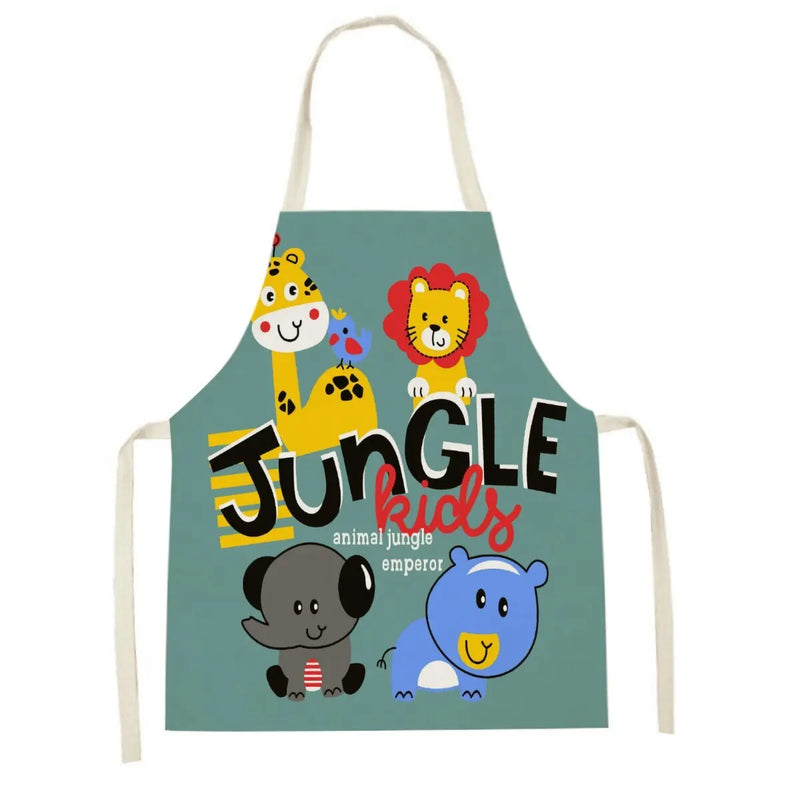 Axyaa Kitchen Apron: Fun Cartoon Design for Cooking, Baking, and Cleaning.