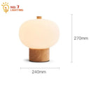 Axyaa Wood Glass LED Table Lamp for Home Decor and Lighting