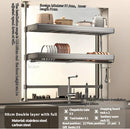 Axyaa Over Sink Dish Drying Rack & Organizer Shelf - Adjustable Multifunctional Storage