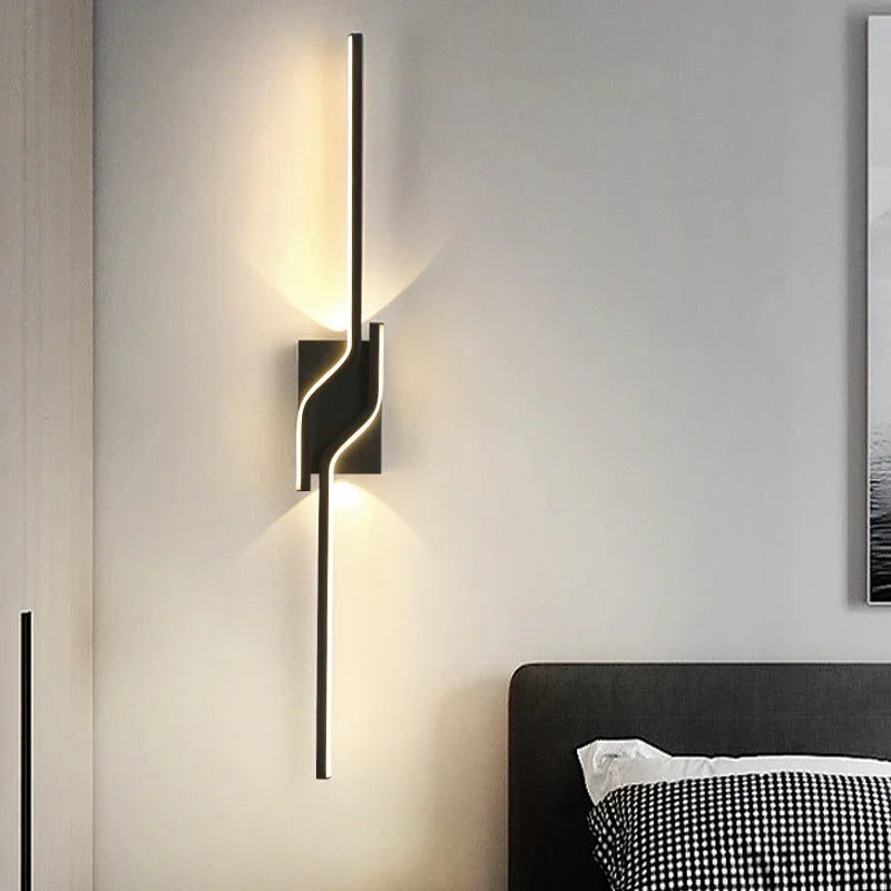 Axyaa Modern LED Black Wall Light Sconce for Indoor Lighting Decor
