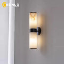 Axyaa Marble Wall Lamp Black Gold E27 Sconce for Living Room Bedroom Lighting