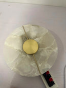 Axyaa Alabaster Marble Wall Sconce - Modern Elegant Light for Bedroom Living Room Aisle