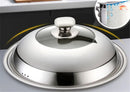 Axya Stainless Steel Wok Pan Lid - Universal Quality Dome Cover