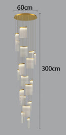 Axyaa Modern Staircase Chandeliers LED Pendant Light for Living Room Decor