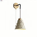 Axyaa Pull Chain LED Wall Sconce - Nordic Modern Cement Mirror Light
