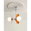 Axyaa Glass Ball Pendant Light in Dark Brown Orange