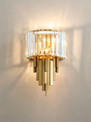 Axyaa Modern Copper Wall Light with Crystal Lampshade, E14 Socket