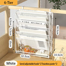 Axyaa 5-Tier Mesh Desk File Organizer: Vertical Document Holder Rack and Wall Mount Stand