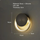 Axyaa Brass Ring LED Wall Sconce for Home Art Deco Lighting in Various Rooms