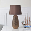 Axyaa Modern Brown Luxury Ceramic Table Lamps LED Artistic Design E27