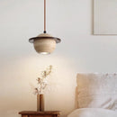 Axyaa Natural Yellow Stone LED Pendant Light: Wabi Sabi Travertine Design