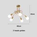 Axyaa Gold-Plated Branch Chandelier for Home, Hotel, and Restaurant Lighting