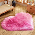 Axyaa Fluffy Heart Wool Rug: Cozy Shaggy Carpet, 30x40cm