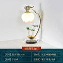 Axyaa Lotus Iron Art Table Lamp with LED Glass Lampshade for Living Room Decoration