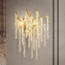 Axyaa Crystal Branch Wall Lamp: Nordic All Copper, LED, Retro, Living Room, Bedroom Decor