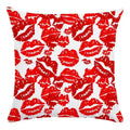 Axyaa Red Lips Pattern Pillowcase — Colorful Home Decor
