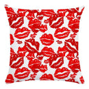 Axyaa Red Lips Pattern Pillowcase — Colorful Home Decor