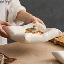 Axyaa Ceramic Square Dessert Pasta Dish Salad Plate Molecular Cuisine Tableware