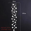 Axyaa White Glass LED Chandelier for Living Room, Staircase & Bar