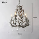Axyaa Wrought Iron Crystal Chandelier: Industrial Retro Kitchen Island Lighting