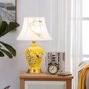 Axyaa Modern Luxury Chinese Ceramics Table Lamp LED for Home Living Room