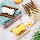 Bamboo Soap Holder by Axyaa: Bathroom Storage Rack & Drain Tray Organizer