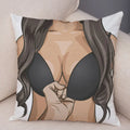 Axyaa Cartoon Lady Chest Decorative Pillowcase - Fashion Girl Design
