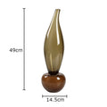 Axyaa Wheat Ear Glass Vase for Desk Decor and Flower Arrangement