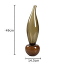 Axyaa Wheat Ear Glass Vase for Desk Decor and Flower Arrangement