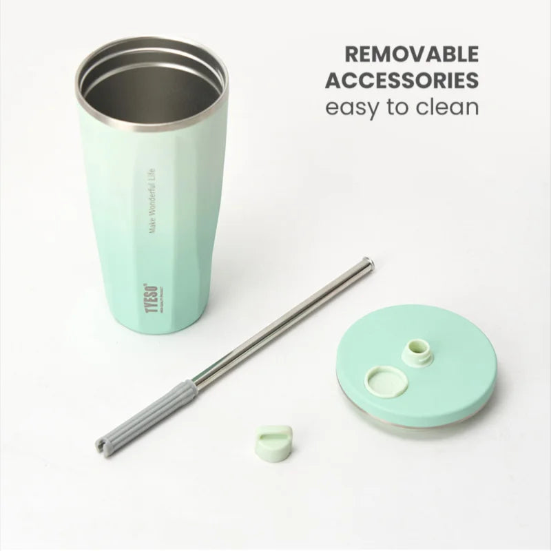 Axyaa 600ml Stainless Steel Thermos Water Bottle Coffee Cup Gradient Insulated Mug
