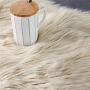 Axyaa Plush Faux Fur Rug for Living Room Bedroom Luxe Sheepskin-Style Carpet