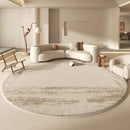Axyaa Plush Cream Style Bedroom Carpet: Soft, Fluffy, Washable, Thicken Mat