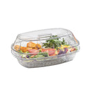 Clear 15" Chilled Veggie Tray with Divided Serving Bowl and Lid by Axyaa