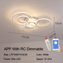 Axyaa Modern LED Circle Rings Chandelier for Living Room Bedroom Lighting