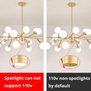 Axyaa Gold Black Ceiling Chandelier for Living Room Bedroom Luminaria