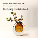 Axyaa Glass Vase: Elegant Decor for Living Room, Dining Table, Fresh Flowers & Hydroponics