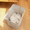 Axyaa Waterproof Laundry Basket Cotton Linen Organizer Foldable Hamper