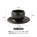 Axyaa Stone Ceramic Latte Mug Flower Decor Drinkware