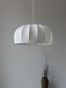 Axyaa White Silk Lantern Pendant Light for Room, Shop, Bar - Japanese Paper Chandelier