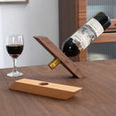 Axyaa Slanted Wood Wine Rack: Modern Minimalist Red Wine Bottle Holder