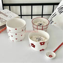 Axyaa Ceramic Rice Bowl | Small Household Dessert Soup Salad Oat Yogurt Breakfast Bowl